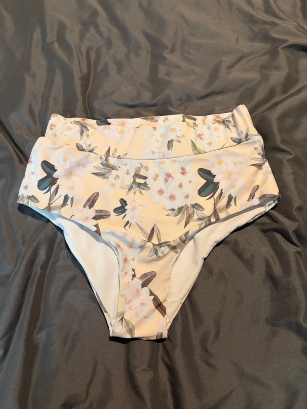 Floral High-Waist Full Coverage Bikini Bottoms